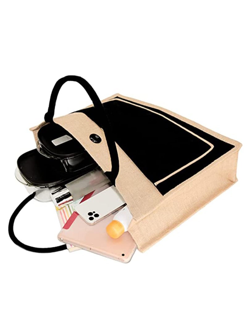 SYOSI Women Tote Bag For Women Large Beach Bag Handmade Jute Straw Bag Shoulder Tassel Bag purse ELECDON Women Tote Bag For Women Large Beach Bag Handmade Jute Straw Bag Shoulder Tassel Bag purse - Image 3