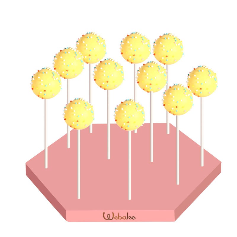 Webake Cake Pop Display Stand Wood Lollipop Holder 12 Holes Sucker Cake Pop Drying Stand for Weddings Baby Showers Birthday Parties Anniversaries Halloween Candy Decorative