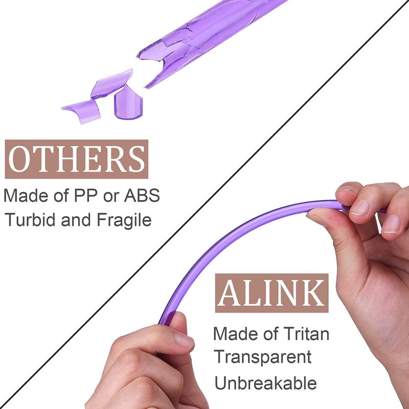 ALINK 35-Pack Tritan Hard Plastic Reusable Straws with Cleaning Brush, 10.5 in Long Thick Unbreakable Straws for 30 OZ Tumblers, Mason Jar, Yeti, Tervis - Image 3