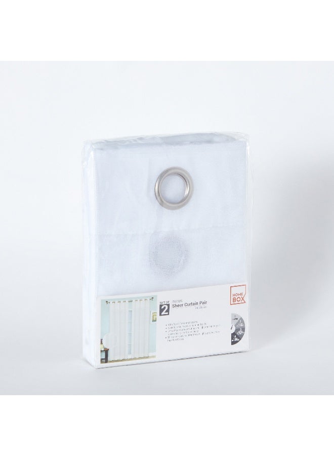 Home Box 2-Piece Indus Sheer Polyester Curtain Set For Home Decor - Image 4