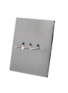 Donmarco 3 Gang 2 Way Switch – Plain Toggle – Stainless Steel Panel, Modern & Durable, Fire-Resistant Electric Switch, 15-Year Warranty, Wall Switch for Home and Office (Brushed Satin Nickel)  - Image 2