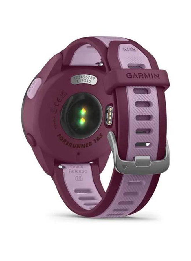 GARMIN Forerunner 165 Music - 43MM - Up To 11 Days Battery Life - 1.2"inch Amoled Display, Scratch Resistant, Chemically Strengthened Glass, Heart Rate Monitor, Stress Tracking, Save Music On Device, Advanced GPS and Running Features, Built-in GNSS and Sports App, iOS and Android Compatible Berry/Lilac - Image 4