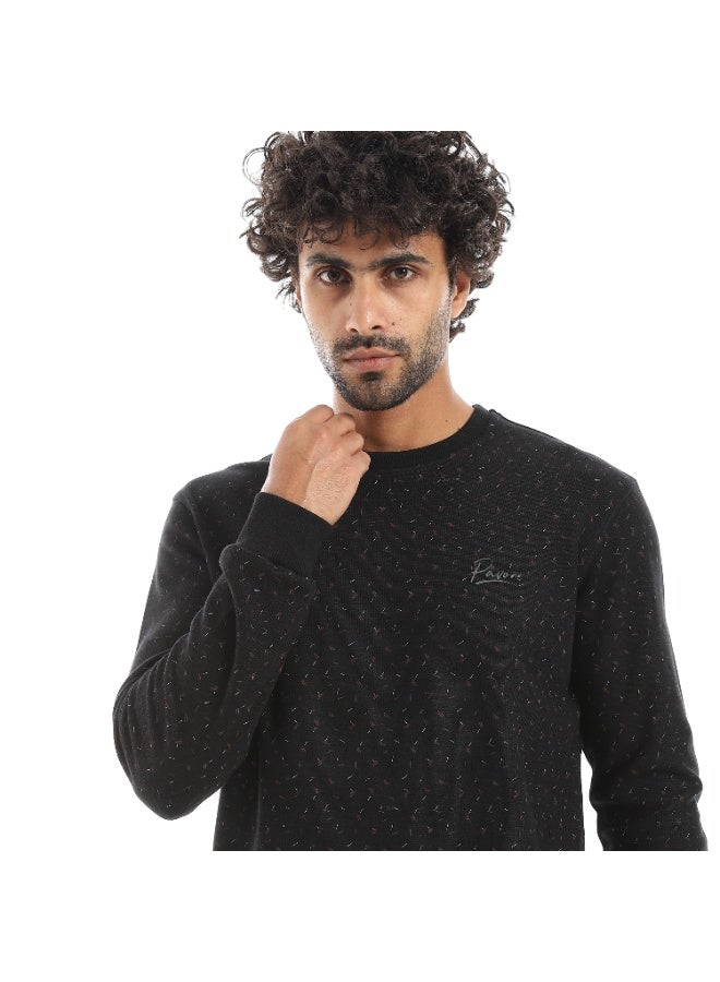 بافون Black Crew Neck Slip On Sweatshirt - Image 4