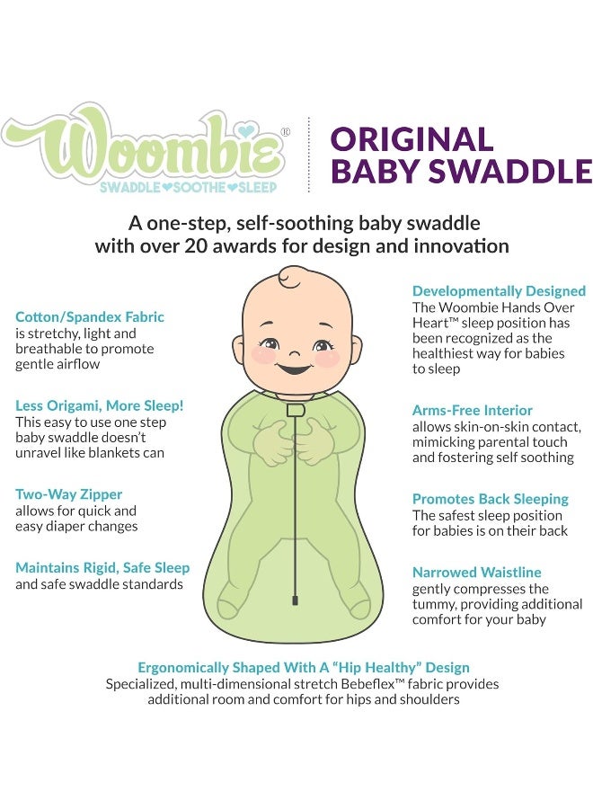 Woombie Air Nursery Swaddling Blanket - For Babies Up to 6 Months - Vented (Twilight/Heathered Gray, 14-19 lbs) - Image 2