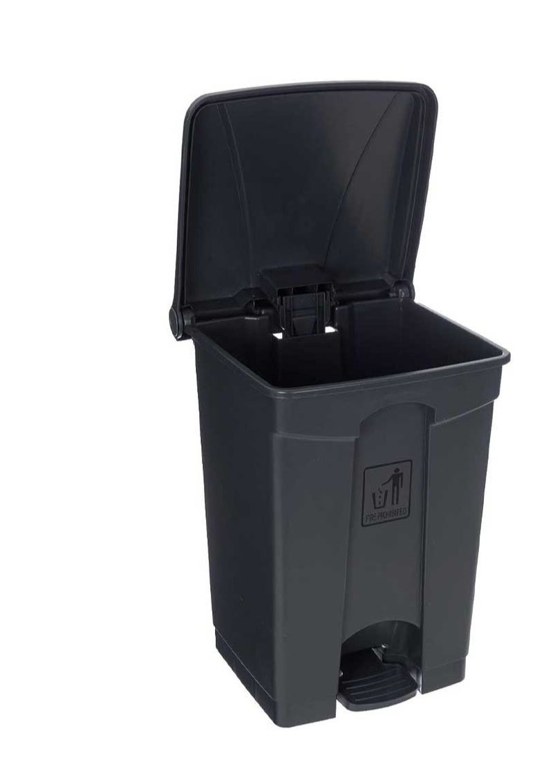 LACOT GENERAL TRADING LLC 68L Plastic Garbage Bin With Pedal - Grey Color  - Image 4