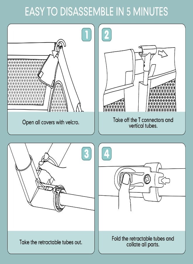 بيلانينا سياج ملعب مربع فاخر للأطفال آمن وواسع - Image 2