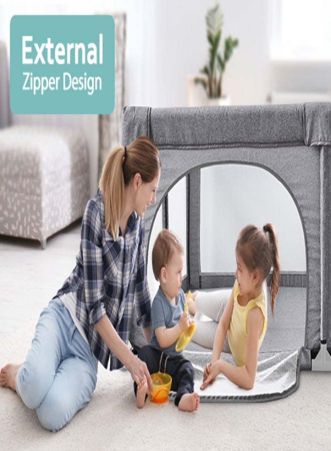 بيلانينا سياج ملعب مربع فاخر للأطفال آمن وواسع - Image 5