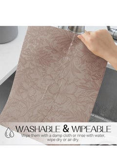 Vparty Set of 4 Heat-Resistant Vinyl Placemats – Waterproof, Oilproof, and Anti-Slip Faux Leather Table Mats, Ideal for Indoor and Outdoor Dining, Easy to Clean and Durable, Perfect for Kitchen or Patio  - Image 2