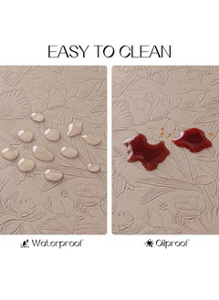 Vparty Set of 4 Heat-Resistant Vinyl Placemats – Waterproof, Oilproof, and Anti-Slip Faux Leather Table Mats, Ideal for Indoor and Outdoor Dining, Easy to Clean and Durable, Perfect for Kitchen or Patio  - Image 3