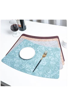 Vparty Set of 4 Heat-Resistant Vinyl Placemats – Waterproof, Oilproof, and Anti-Slip Faux Leather Table Mats, Ideal for Indoor and Outdoor Dining, Easy to Clean and Durable, Perfect for Kitchen or Patio  - Image 4