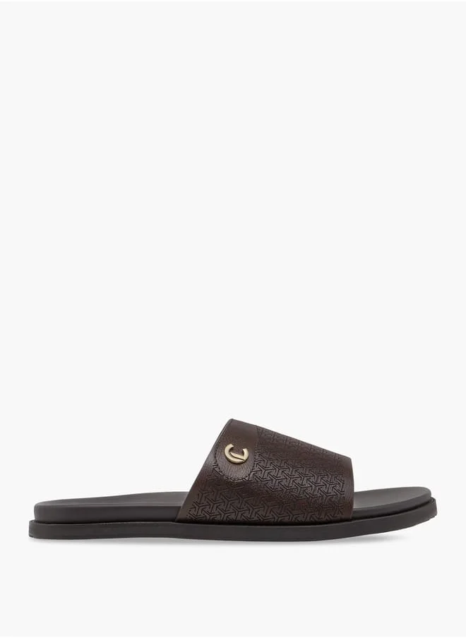 لو كونفورت Men's Textured Slip-On Sandal