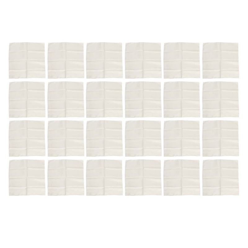White Satin Dinner Napkins 17x17 Inch Set Of 24 For Weddings Parties Formal Events - Image 2