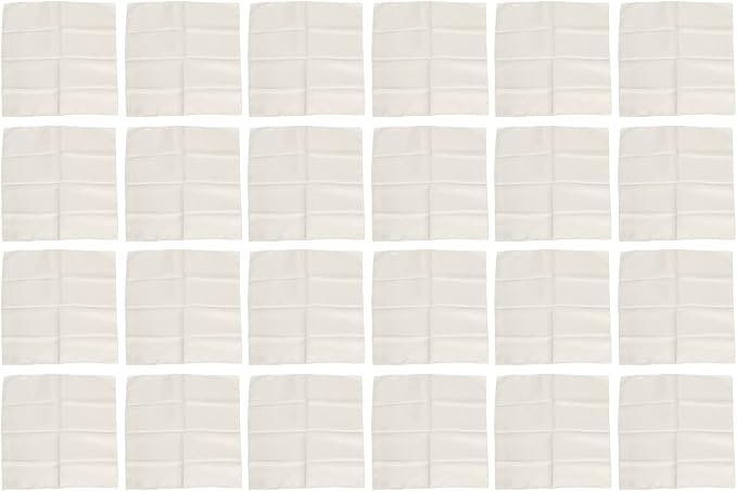 White Satin Dinner Napkins 17x17 Inch Set Of 24 For Weddings Parties Formal Events - Image 1