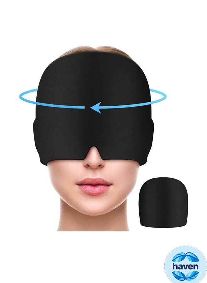 HAVEN Headache Relief Hat Gel Cold Therapy Head Mask，Reusable Cooling / Heat Gel Head Cap Mask for Headache Relief and Stress Pain - Image 1