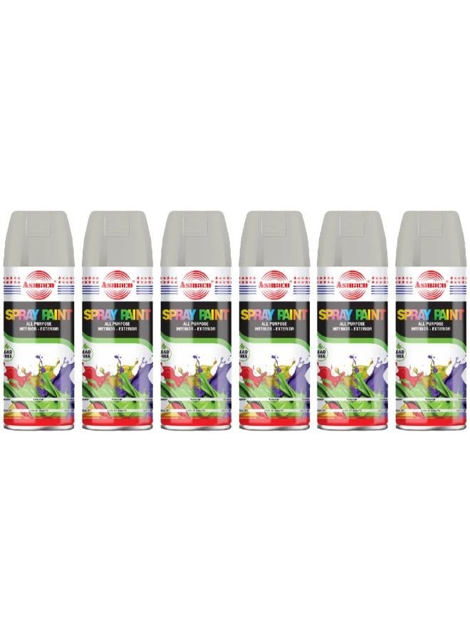 اسماكو بخاخ طلاء - أصفر فاتح رمادي - 400 مل - مجموعة 06 قطعة