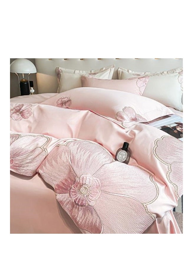 Generic Bed Sheet Style — French High-End 60 Thread Pure Cotton Embroidered Bedding Four Piece Set  - Image 2