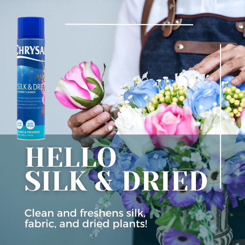 Chrysal Silk & Dried Flowers Cleaner Spray (14.8 oz) - Floral Supplies For Artificial Plants - Flower Arrangements Supplies - Ideal Florist Supplies – Artificial Plant accessories - Silk Plants Cleane - Image 5