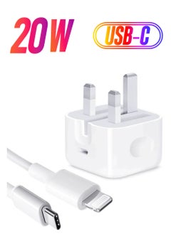 iPhone USB C Charger Plug ＆  Type C Lightning Cable【Apple MFi Certified】20W USB C PD3.0 Fast Wall Charger Compatible with iPhone 13/13 Mini/13 Pro Max/12/SE 2020/11, iPad ,Galaxy S21,Pixel 5 etc