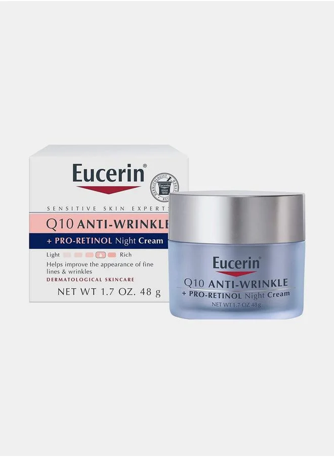 Eucerin Q10 Anti-Wrinkle Face Night Cream, 48g