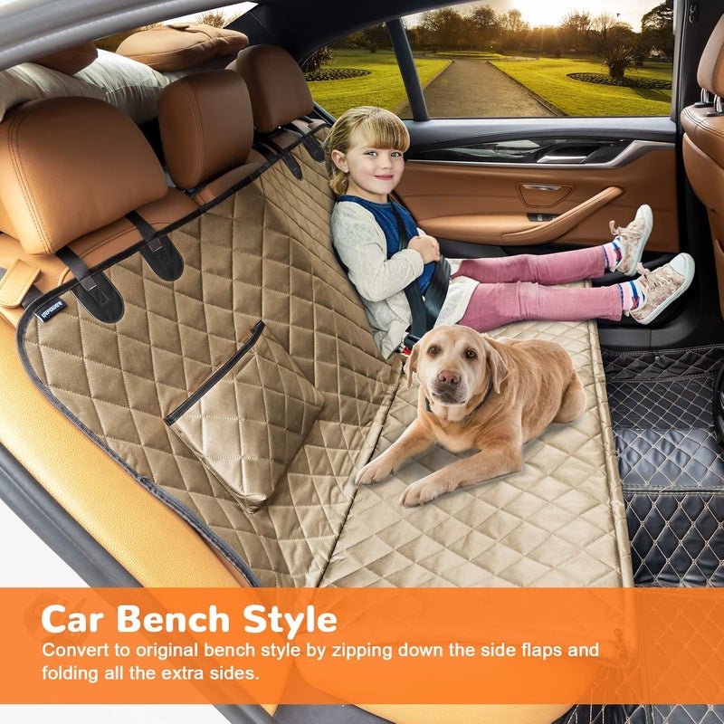 URPOWER Dog Seat Cover Car Seat Cover for Pets 100% Waterproof Pet Seat Cover Hammock 600D Heavy Duty Scratch Proof Nonslip Durable Soft Pet Back Seat Covers for Cars Trucks and SUVs - Image 4