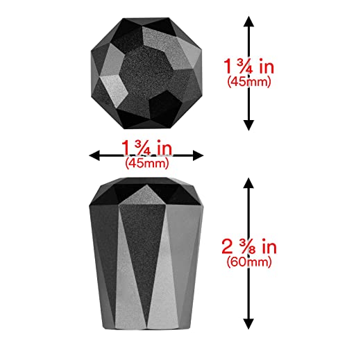 EZAUTO WRAP Universal Black Diamond Shifter Chrome Aluminum Automatic Shift Knob Stick Manal Gear Lever Handle with 3 Threaded Adapters - Image 5