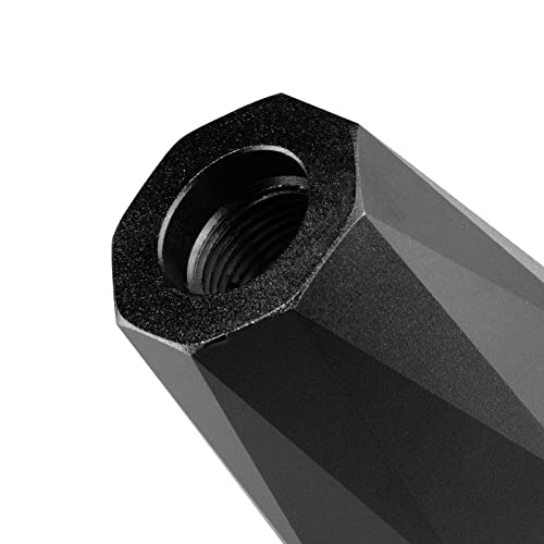 EZAUTO WRAP Universal Black Diamond Shifter Chrome Aluminum Automatic Shift Knob Stick Manal Gear Lever Handle with 3 Threaded Adapters - Image 3