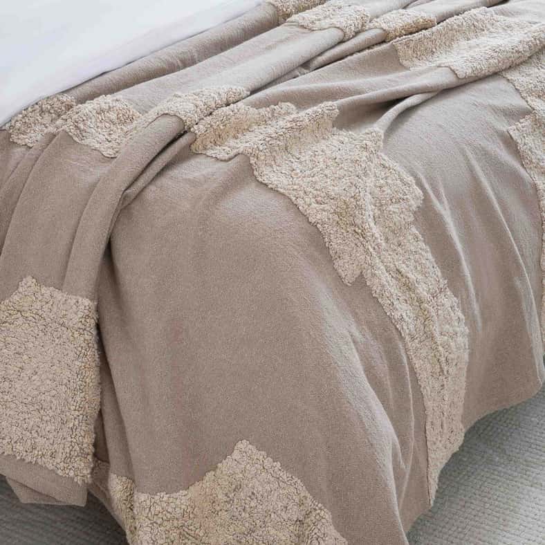 Pan Home Paloma 3-Piece Bedspread Set 220X240cm - Beige - Image 2