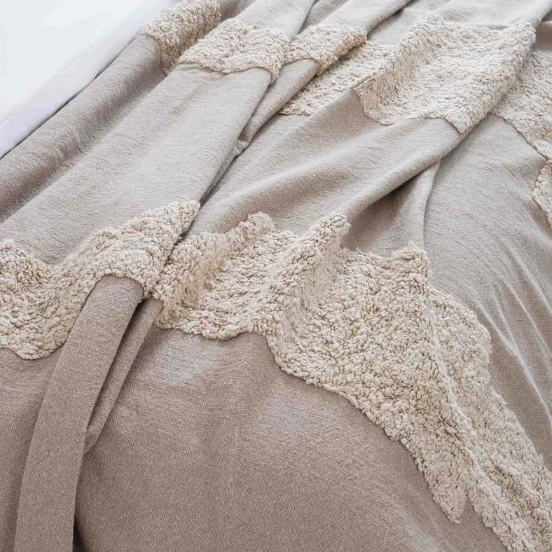 Pan Home Paloma 3-Piece Bedspread Set 220X240cm - Beige - Image 3