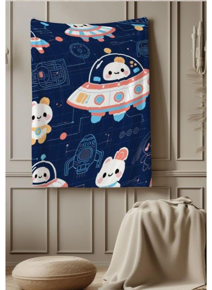 general Baby and children's cartoon flannel thin blanket (warm and comfortable, suitable for sleep, game use) 70cm*100cm - Image 2