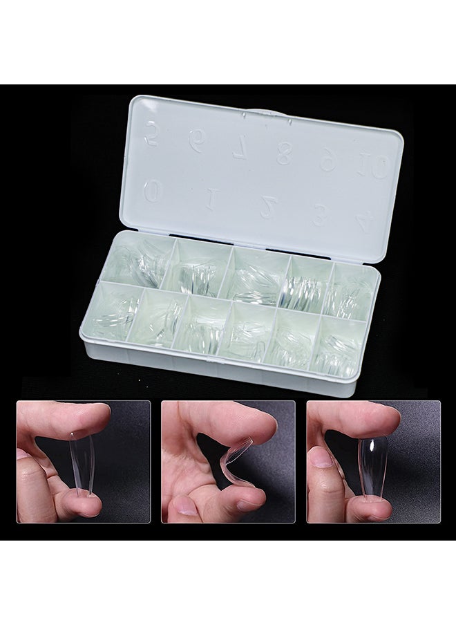 brunson False Nail Tips Soft Gel Extension Soak Off 550 Pieces BTMSFC500  - Image 3