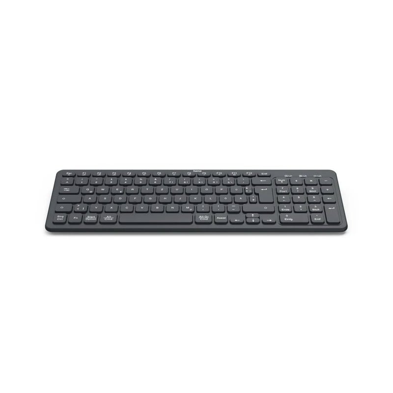 Hama WK-300 Wireless Multi-Device Keyboard, Black, 97 Keys, Bluetooth 5.2 and 2.4 GHz RF, for PC, Smartphone and Tablet - Image 2