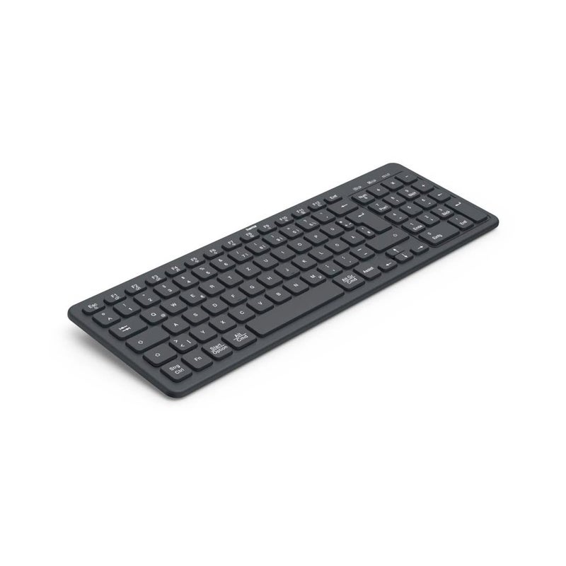 Hama WK-300 Wireless Multi-Device Keyboard, Black, 97 Keys, Bluetooth 5.2 and 2.4 GHz RF, for PC, Smartphone and Tablet - Image 4