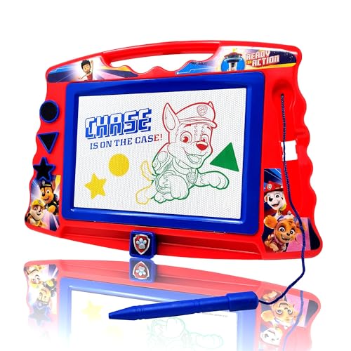 Lollipop لوحة رسم مغناطيسية من باو باترول مع قلم و 3 طوابع للأولاد أو البنات زرقاء - Image 1