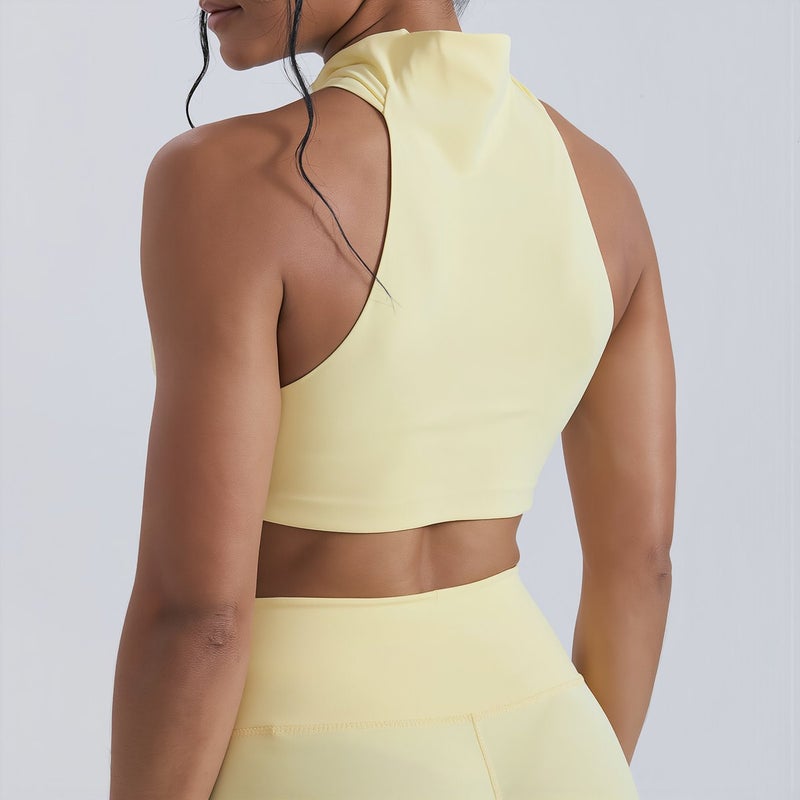 High Neck Sports Bra Halter Padded for Yoga Gym Running Daily Casual Wear - Image 3