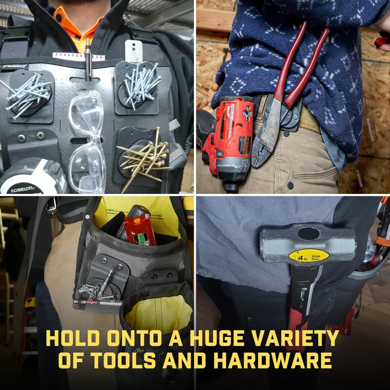 Holstery MagMaster | Magnetic Tool Holder - Strong Clip-On Belt Magnet Holster for Screws, Hammer, Sockets, Pliers, Drill Bit, Wrench, or Any Magnetic Tools and Hardware - Image 3