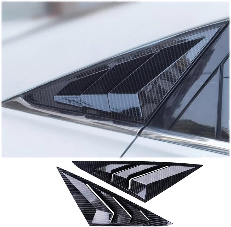 MUXEE 2Pcs Rear Side Window Louvers for Hyundai Sonata 2011-2014 - ABS Carbon Fiber Accessories - Image 1