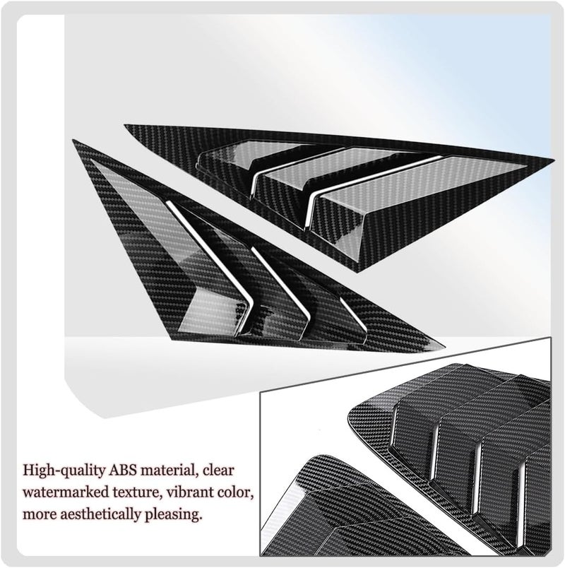 MUXEE 2Pcs Rear Side Window Louvers for Hyundai Sonata 2011-2014 - ABS Carbon Fiber Accessories - Image 5