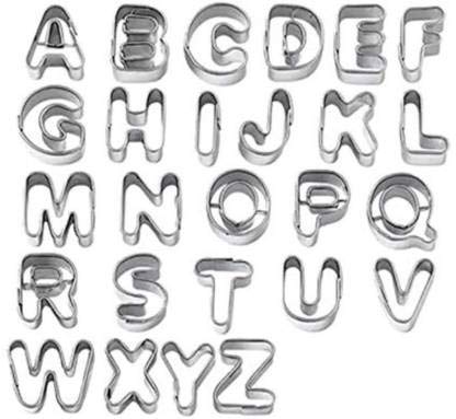 WAY BEYOND Stainless Steel Alphabet Characters for Making Cookie Biscuit Bread Cutter Alphabets Letters Cupcake Mould Pastry Cutter Pack of 26 - Image 1