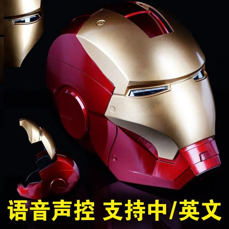 Voice Control Glowing Iron Man Helmet Halloween Cosplay Mask - Image 4