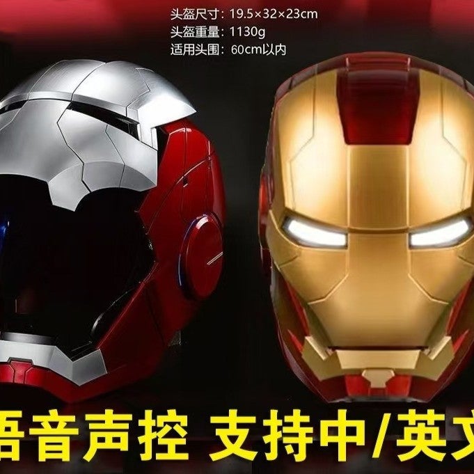 Voice Control Glowing Iron Man Helmet Halloween Cosplay Mask - Image 3