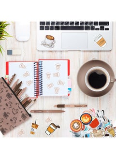Geyoga 71 Pcs Cute Coffee Pens Coffee Stationery Set Aesthetic Stationery Supplies Gel Ink Pens Retractable Pens 0.5Mm Fine Point Black Ink Kawaii Smooth Writing Pens For Coffee Office Home Supplies  - Image 5