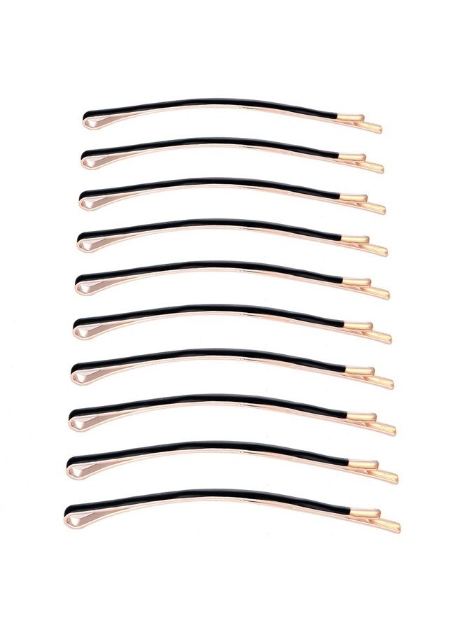 LONEEDY Yishenyishi Pack of 10 Curved Jumbo Bobby Pins,Hair Clips (Black) - Image 1