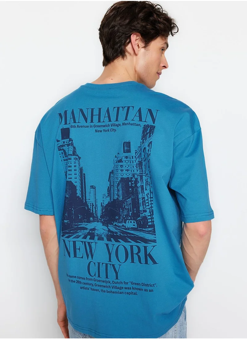 trendyol Graphic Print Crew Neck T-Shirt