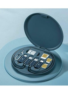 All-in-One Quick Charging Data Cable Storage Kit and Hidden Holder, All usb cable kit Universal Smart Adapter Card Storage Box, Compatible with All Android & iphone Devices