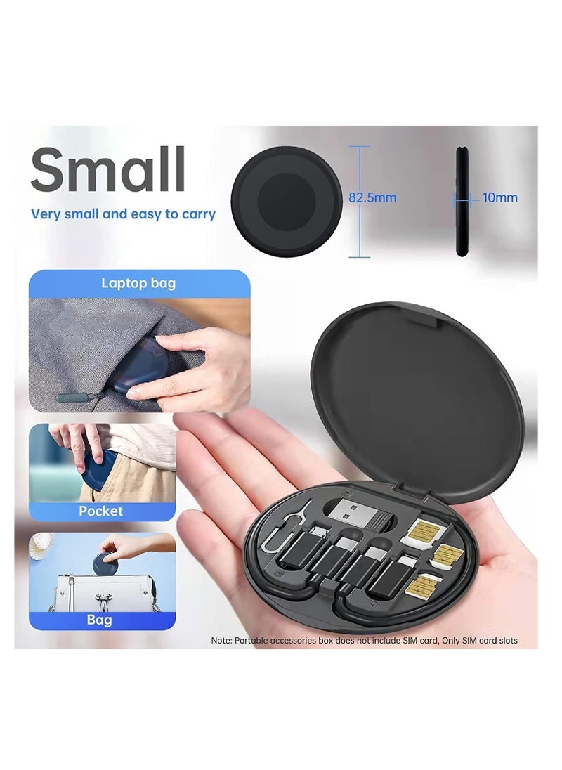 Generic - All-in-One Quick Charging Data Cable Storage Kit and Hidden Holder, All usb cable kit Universal Smart Adapter Card Storage Box, Compatible with All Android & iphone Devices - Image 1