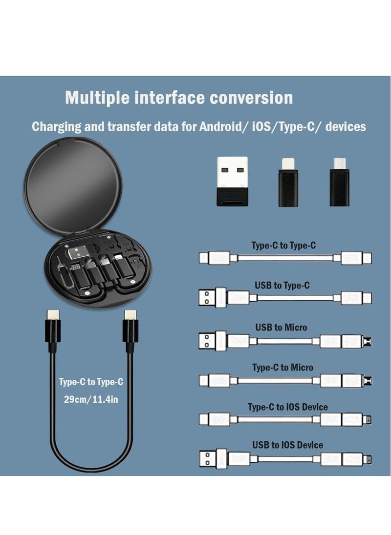 Generic - All-in-One Quick Charging Data Cable Storage Kit and Hidden Holder, All usb cable kit Universal Smart Adapter Card Storage Box, Compatible with All Android & iphone Devices - Image 1