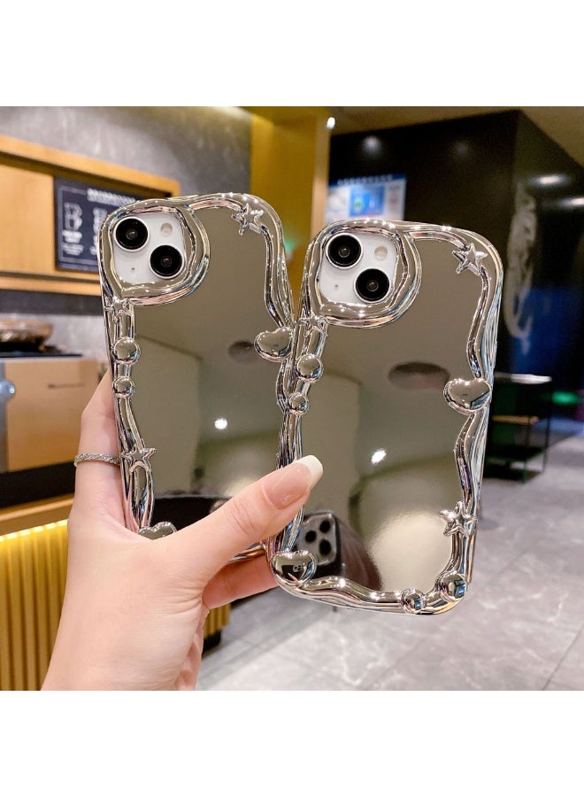 NIBEMINENT Irregular Electroplated Mirror Protective TPU Case Cover For iPhone 14 Pro - Image 1
