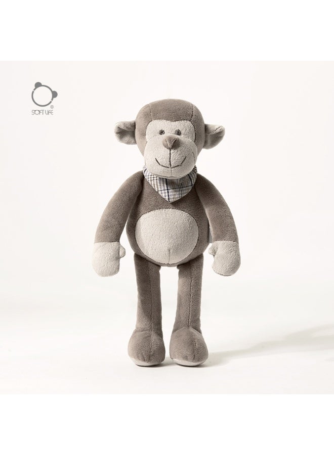 Soft Life New Brown Scarf Monkey Plush Toy  - Image 1