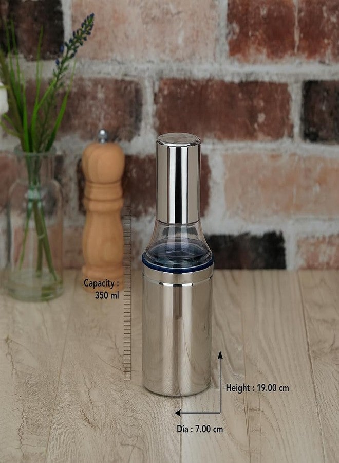 SmartMaison - Stainless Steel Nozzle Small Oil Dispenser and Container | Vinegar Bottle | Olive Oil Pourer | Oil Can, 350ML, Pack of 1 - Image 3
