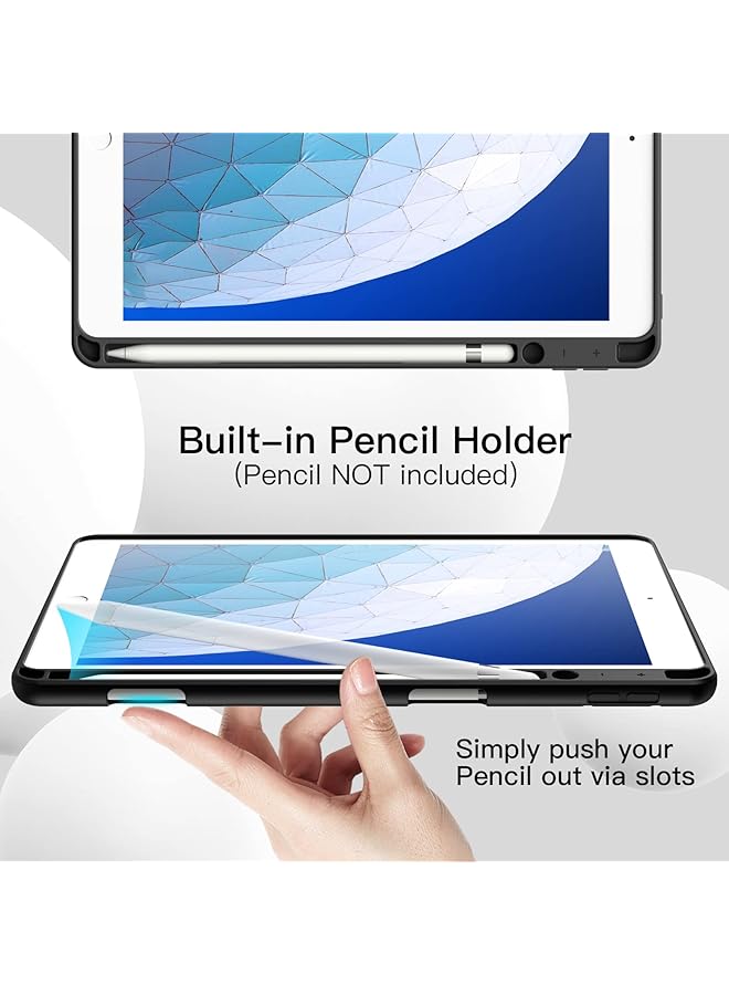 Jetech Case For Ipad Air 3 10.5-Inch 2019 3Rd Generation And Ipad Pro 10.5 With Pencil Holder Slim Tablet Cover With Soft Tpu Back Auto Wake Sleep Black - Image 5